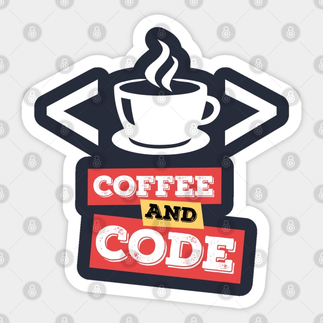 Coffee and Code Sticker by MaxMeCustom